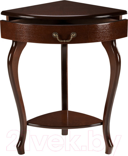 Изображение товара Консольный столик Мебелик Элегант угловой (орех)