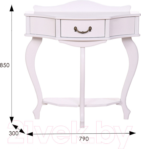 Изображение товара Консольный столик Мебелик Джульетта (молочный дуб)