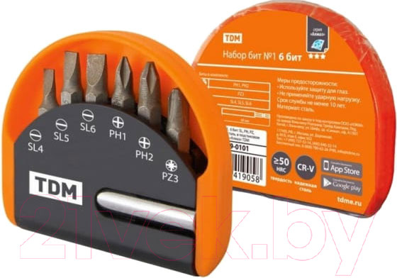 Изображение товара Набор бит TDM SQ1019-0101 (6шт)