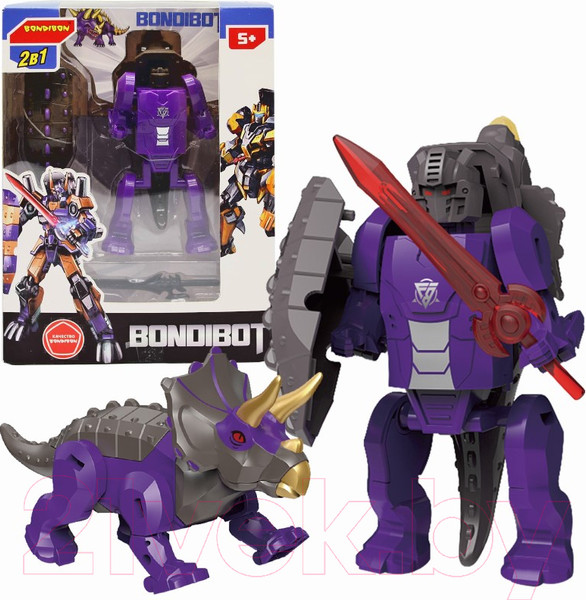 Изображение товара Робот-трансформер Bondibon Робот-динозавр. Трицератопс / ВВ5671