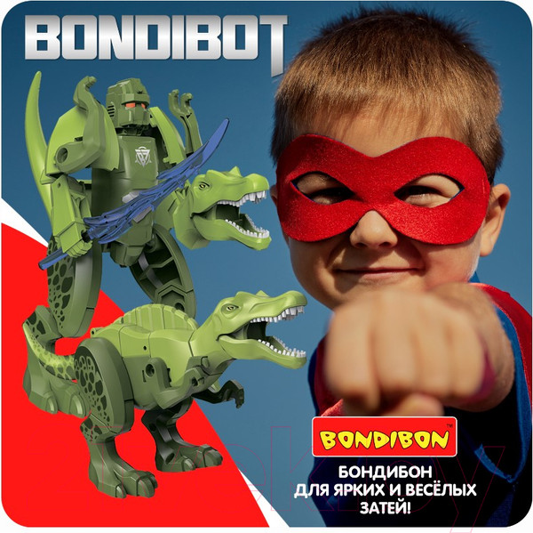 Изображение товара Робот-трансформер Bondibon Робот-динозавр Велоцираптор / ВВ5672