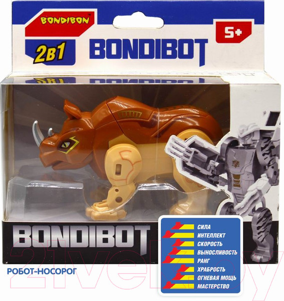 Изображение товара Робот-трансформер Bondibon Робот-носорог / ВВ5674