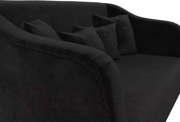 Изображение товара Диван Лига Диванов Киото (велюр черный)