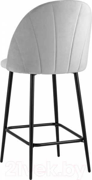 Изображение товара Стул барный Stool Group Логан полубарный (велюр светло-серый)