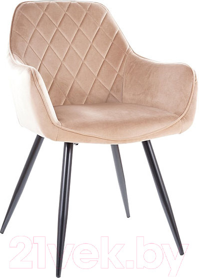Изображение товара Стул Signal Linea Velvet (бежевый/черный)