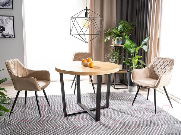 Изображение товара Стул Signal Linea Velvet (бежевый/черный)