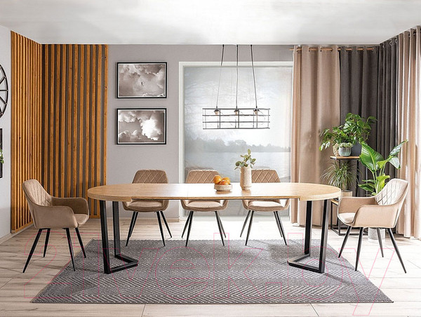 Изображение товара Стул Signal Linea Velvet (бежевый/черный)