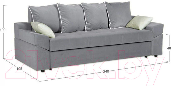 Изображение товара Диван Асмана Камертон-3 1.9 (Oskar Cloud)