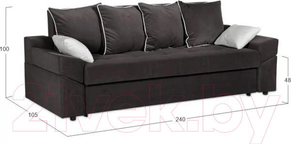 Изображение товара Диван Асмана Камертон-3 1.9 (Oskar Taupe)