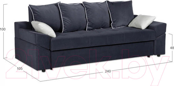 Изображение товара Диван Асмана Камертон-3 1.9 (Oskar Stone)