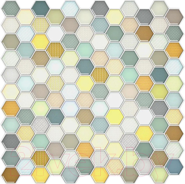 Изображение товара Панель ПВХ Регул Самоклеящаяся Эффект соты Магия (469x470x3мм)