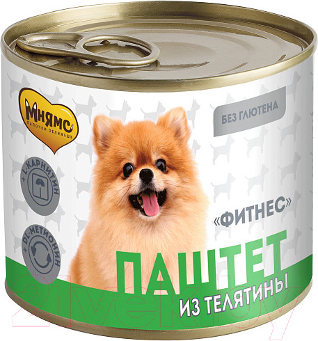 Изображение товара Влажный корм для собак Мнямс Фитнес. Паштет из телятины / 705045 (200г)