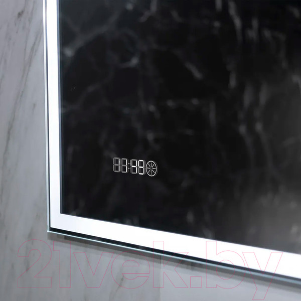 Изображение товара Зеркало Пекам Greta 60x50 / greta-60x50scl (с подсветкой, сенсором на прикосновение и часами)