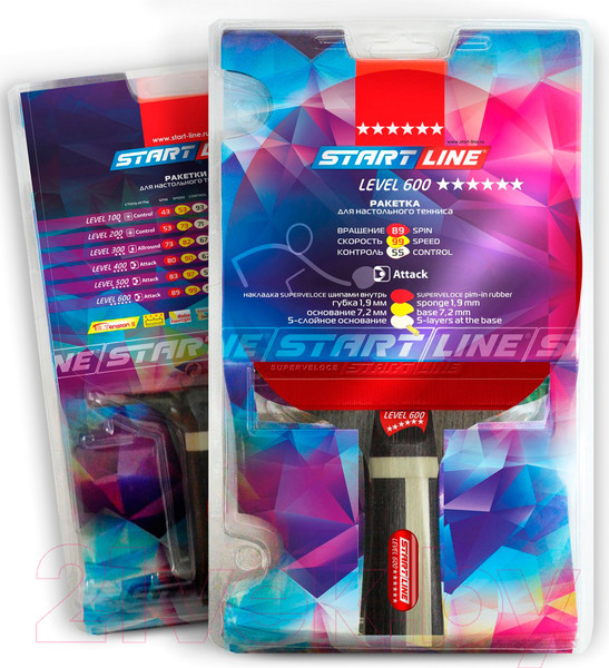 Изображение товара Ракетка для настольного тенниса Start Line Level 600 New / 12704 (коническая)
