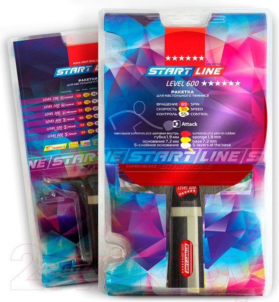 Изображение товара Ракетка для настольного тенниса Start Line Level 600 New / 12703 (анатомическая)