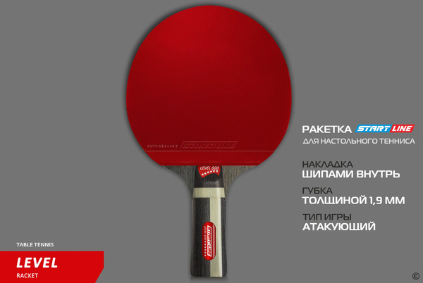Изображение товара Ракетка для настольного тенниса Start Line Level 600 New / 12703 (анатомическая)