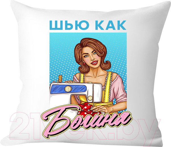 Изображение товара Подушка декоративная Print Style Шью как богиня / 40x40plat207