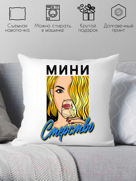 Изображение товара Подушка декоративная Print Style Мини стерство / 40x40plat203