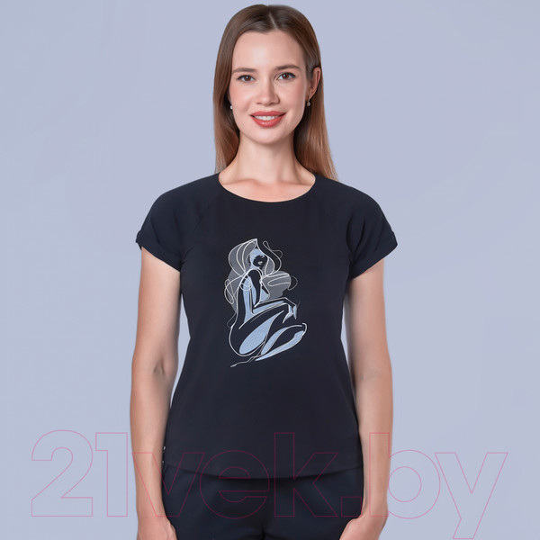Изображение товара Футболка Verally 431П-2 (р.170,176-88-94, леди на черном)