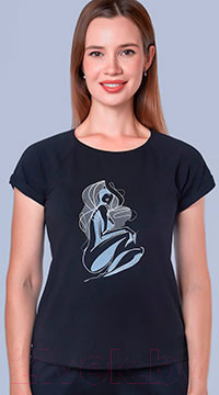 Изображение товара Футболка Verally 431П-2 (р.170,176-88-94, леди на черном)