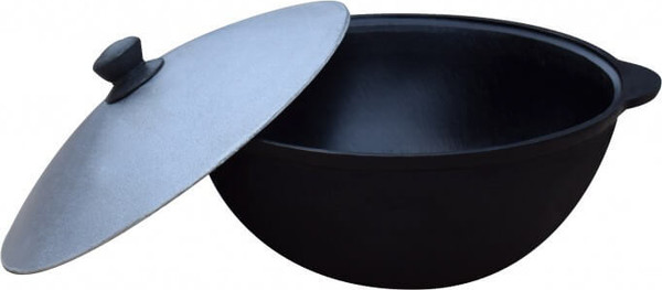 Изображение товара Казан Davr Metall Узбекский чугунный (6л, круглое дно)