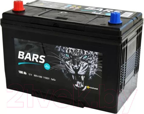 Изображение товара Автомобильный аккумулятор BARS Asia 100 JR / 090 141 09 0 L (100 А/ч)