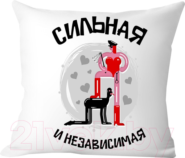 Изображение товара Подушка декоративная Print Style Сильная и независимая / 40x40plat187
