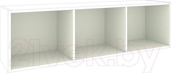 Изображение товара Полка-ячейка Кортекс-мебель 120x35 (белый)