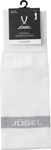 Изображение товара Гетры футбольные Jogel Camp Advanced Socks / JC1GA0323.00 (р-р 32-34, белый/серый)