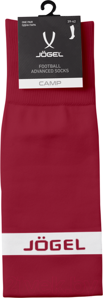 Изображение товара Гетры футбольные Jogel Camp Advanced Socks / JC1GA0328.83 (р-р 32-34, гранатовый/белый)