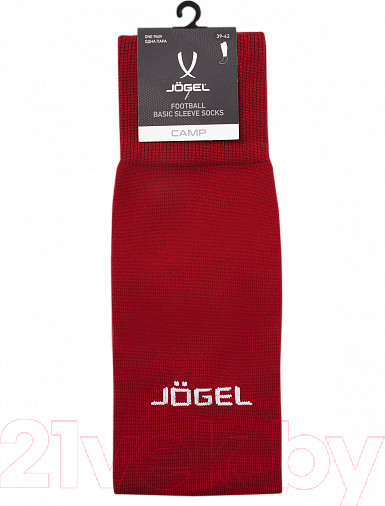 Изображение товара Гетры футбольные Jogel Camp Basic Sleeve Socks / JC1GA0228.83 (гранатовый/белый, р-р 43-45)