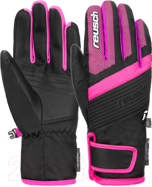 Изображение товара Перчатки лыжные Reusch Duke R-Tex Xt Junior / 6261212-7720 (р-р 6.5, Black/Pink Glo)