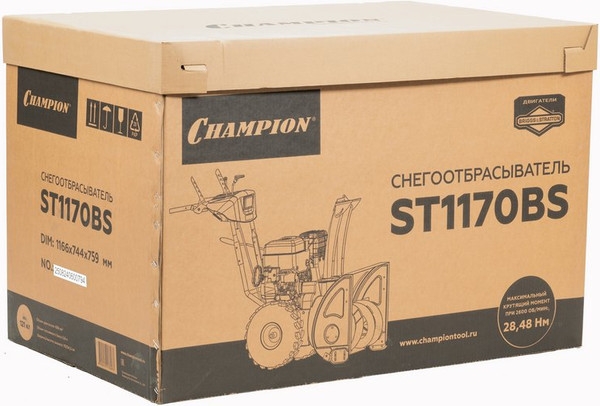 Изображение товара Снегоуборщик бензиновый Champion ST1170BS (13.5лс)