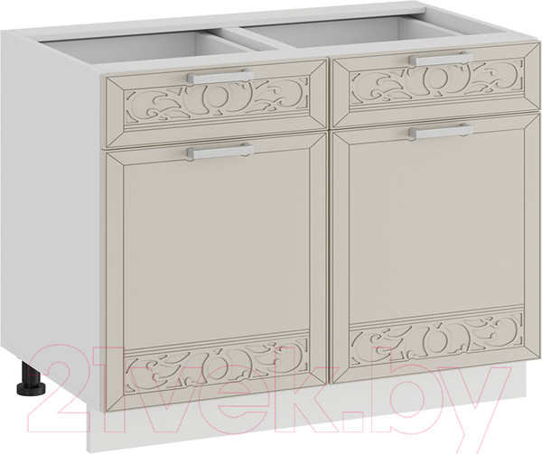 Изображение товара Шкаф-стол кухонный ТриЯ Долорес 1Н8Я1 (белый/кремовый)
