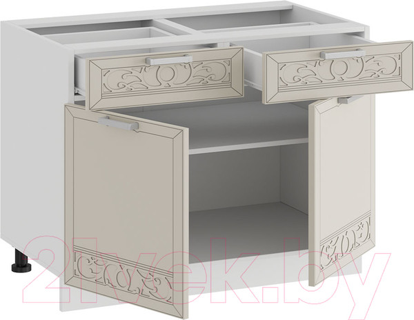 Изображение товара Шкаф-стол кухонный ТриЯ Долорес 1Н8Я1 (белый/кремовый)