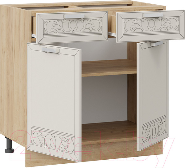 Изображение товара Шкаф-стол кухонный ТриЯ Долорес 1Н8Я1 (дуб крафт золотой/кремовый)