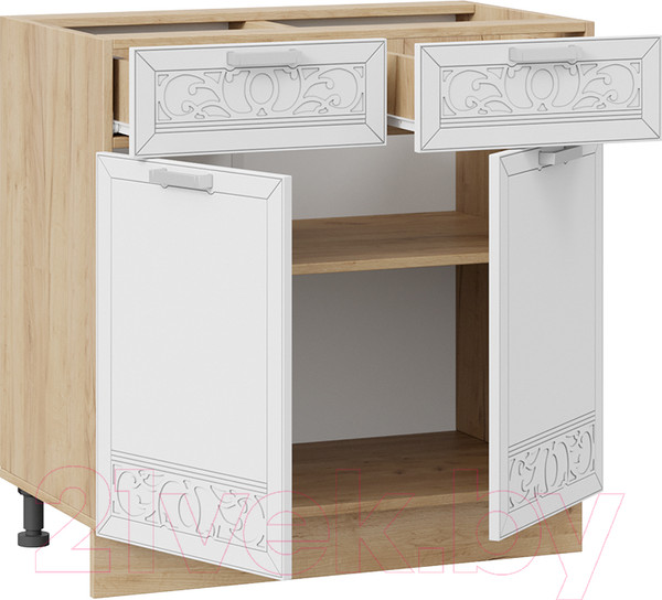 Изображение товара Шкаф-стол кухонный ТриЯ Долорес 1Н8Я1 (дуб крафт золотой/сноу)
