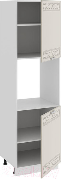 Изображение товара Шкаф-пенал кухонный ТриЯ Долорес 1П6 (белый/кремовый)