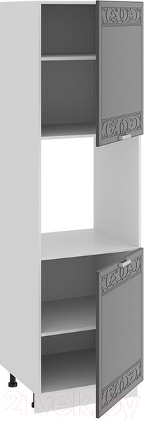 Изображение товара Шкаф-пенал кухонный ТриЯ Долорес 1П6 (белый/титан)