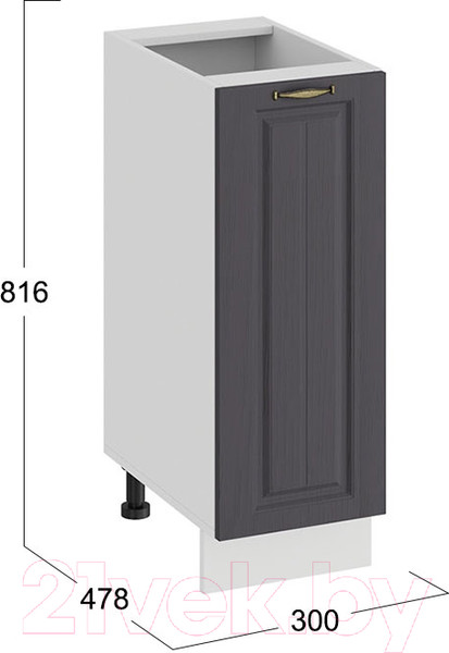 Изображение товара Шкаф-стол кухонный ТриЯ Лина 1Н3 (белый/графит)