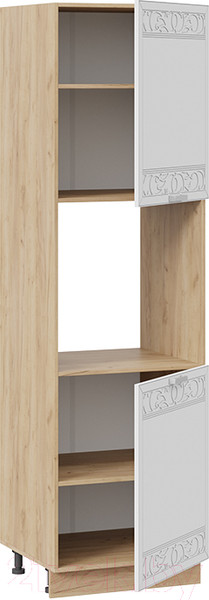 Изображение товара Шкаф-пенал кухонный ТриЯ Долорес 1П6 (дуб крафт золотой/сноу)