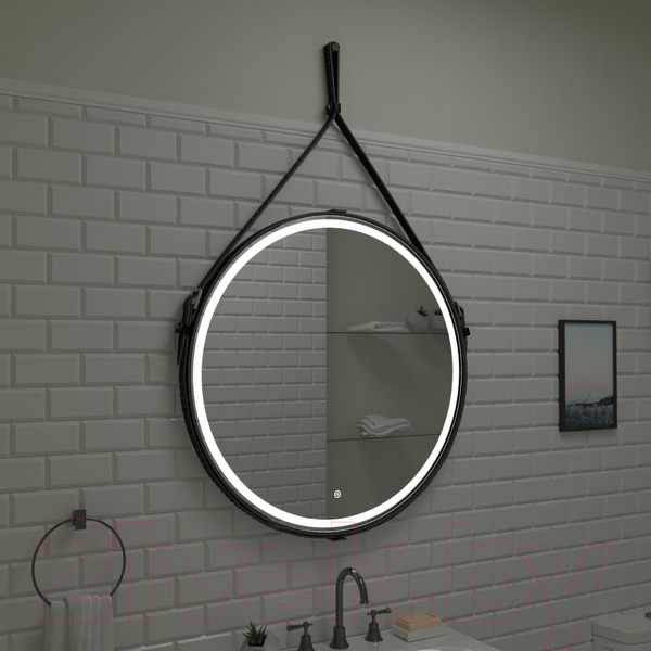 Изображение товара Зеркало Континент Millenium Black Led D 80 (черный)