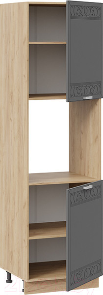 Изображение товара Шкаф-пенал кухонный ТриЯ Долорес 1П6 (дуб крафт золотой/титан)