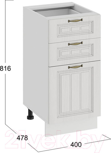 Изображение товара Шкаф-стол кухонный ТриЯ Лина 1Н4Я3 (белый)