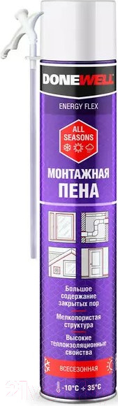 Изображение товара Пена монтажная Donewell DPH10UAS Energy Flex Всесезонная