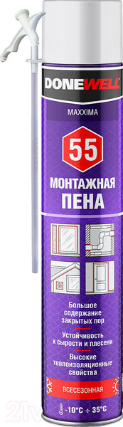 Изображение товара Пена монтажная Donewell DPH10UMAXX55 Maxxima 55 Всесезонная