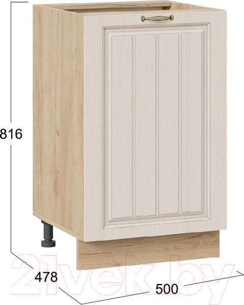 Изображение товара Шкаф-стол кухонный ТриЯ Лина 1Н5 (дуб крафт золотой/кремовый)