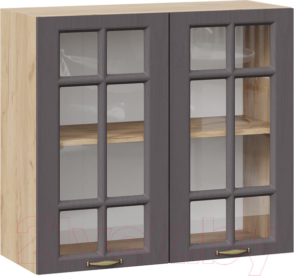 Изображение товара Шкаф навесной для кухни ТриЯ Лина 1В8С (дуб крафт золотой/графит)