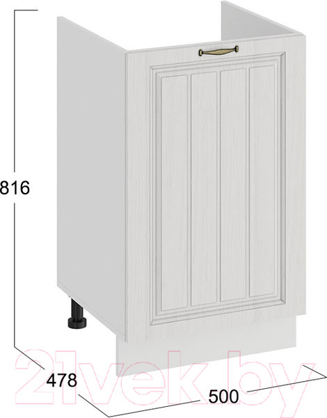 Изображение товара Шкаф под мойку ТриЯ Лина 1Н5М (белый)