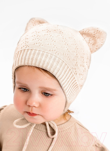 Изображение товара Шапочка для малышей Amarobaby Pure Love Kitten / AB-OD22-PLK16/33-38 (молочный, р. 38)